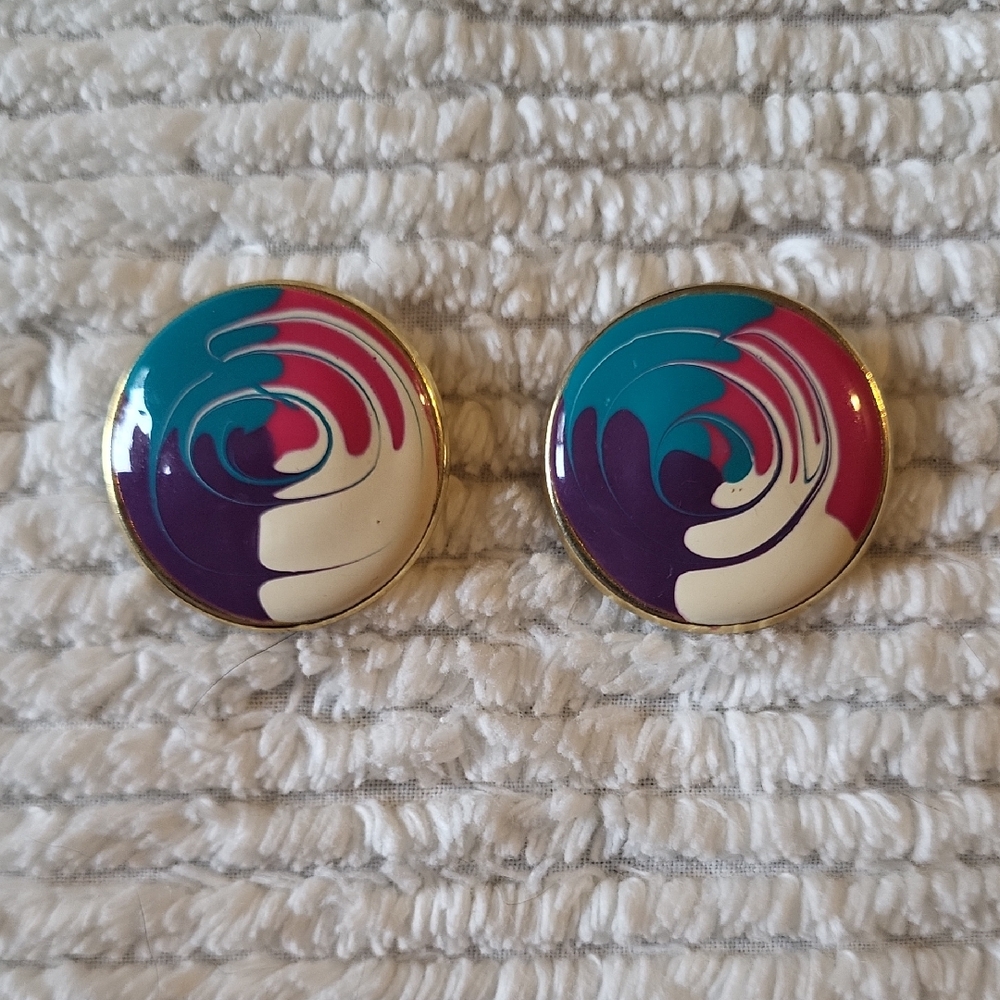 Colorful Swirl Earrings